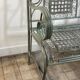 Folding iron garden bench