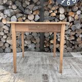 Renovated wooden farmhouse table