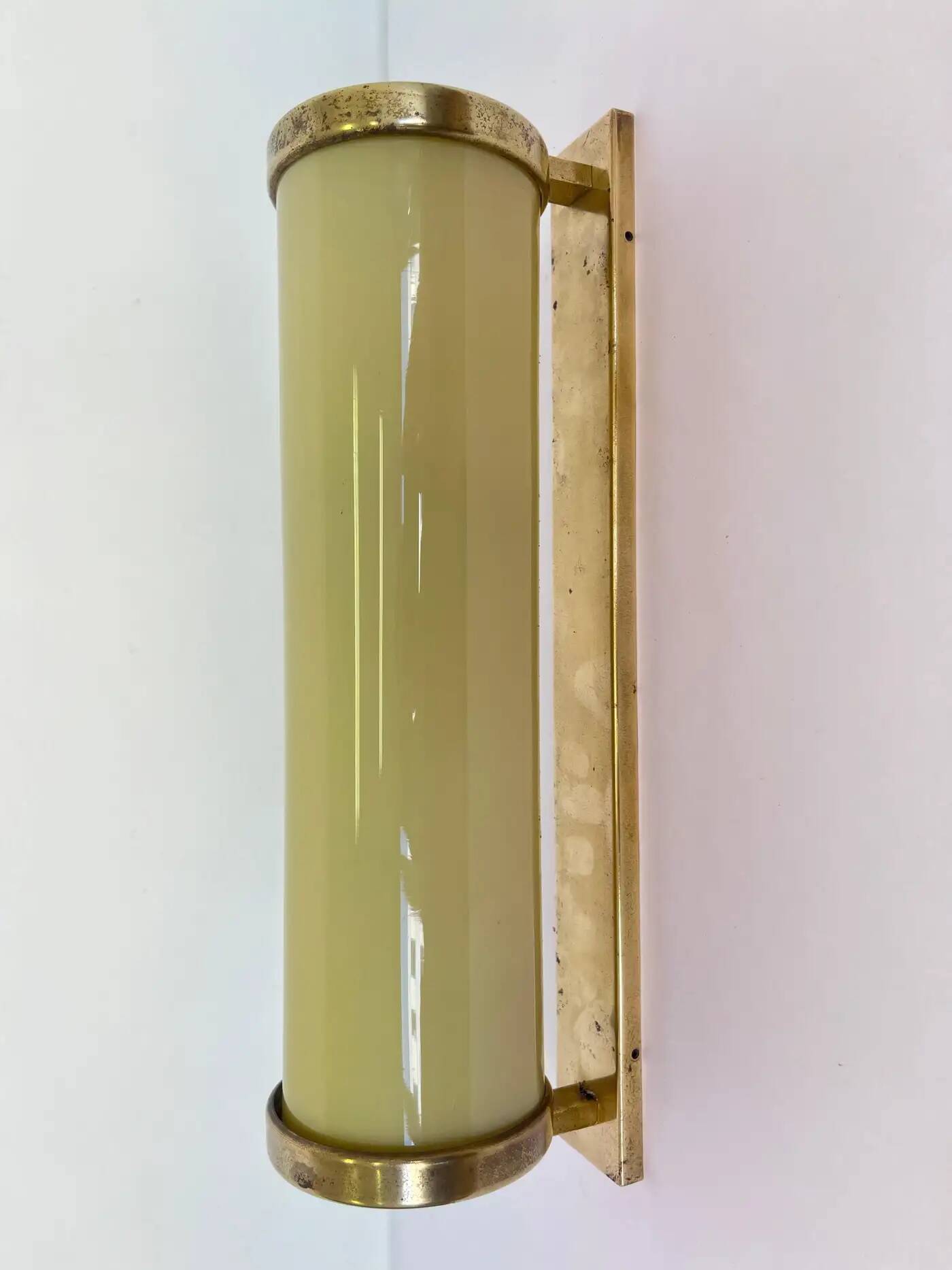 Applique murale en laiton de style Bauhaus, années 1930 - Tchécoslovaquie