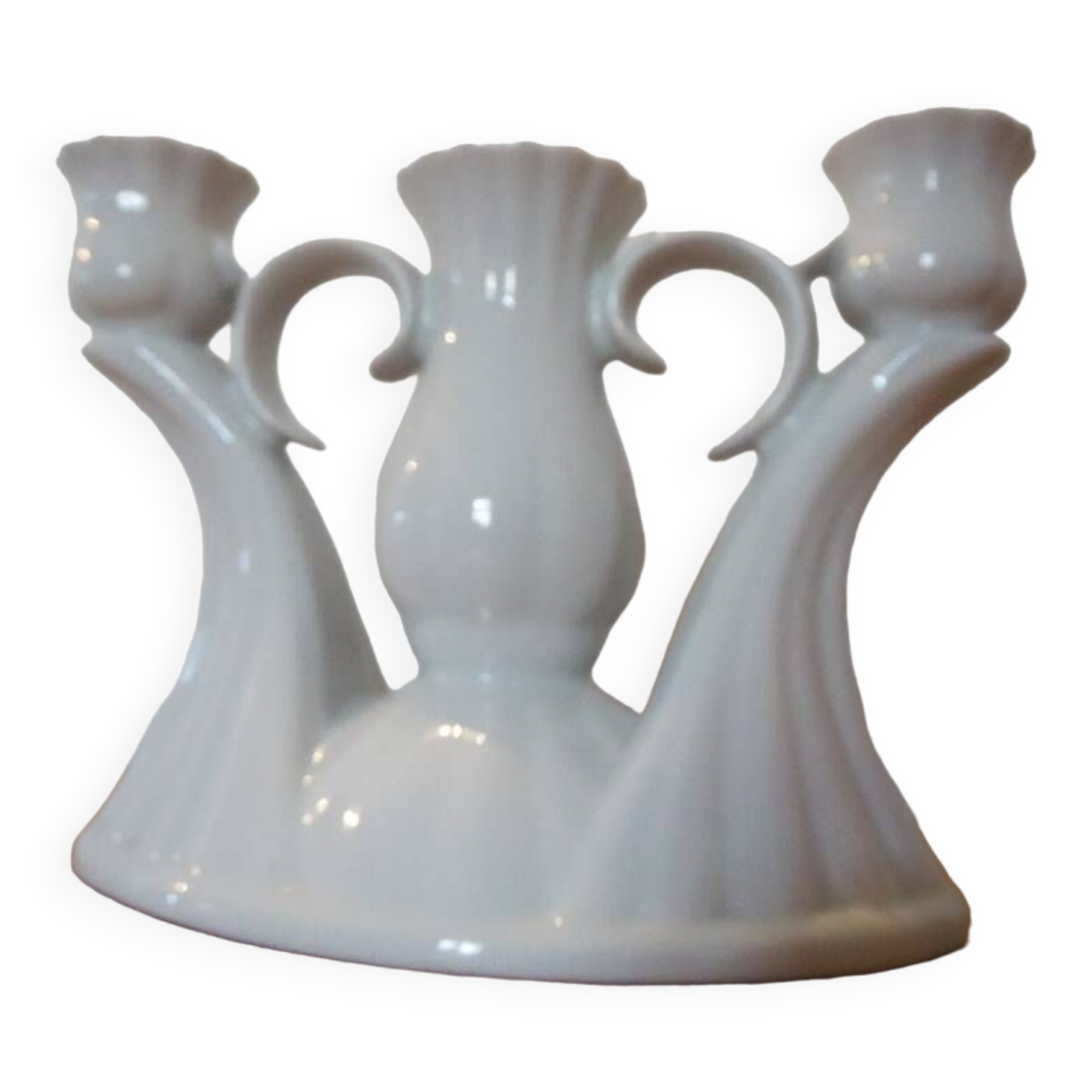 White ceramic candlestick