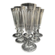 6 Baccarat/Saint Louis champagne flutes - 19th century