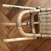 Rattan and bamboo rocking horse