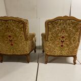 Paire de fauteuils bergère Louis XV