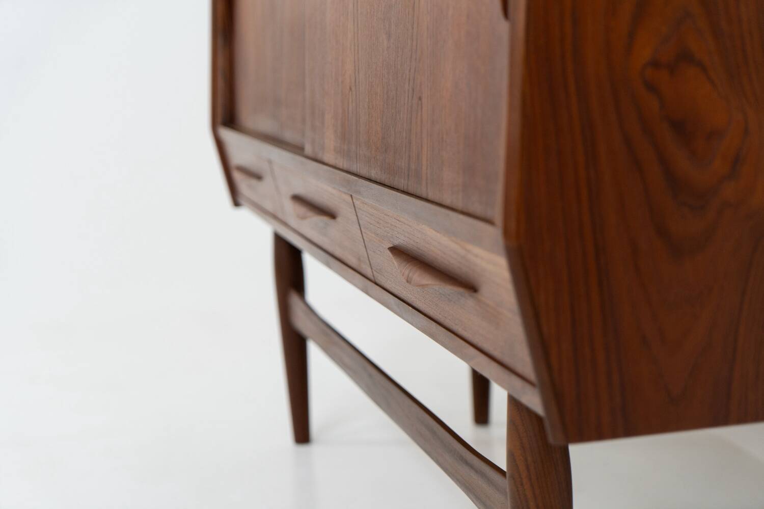 Teak highboard by Jensen & Mølholm (Denmark, 1960s).