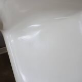 1970s Kartell Model 4875 chair by Carlo Bartoli white color, one piece