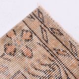 5x8 Peach Orange Handmade Wool Vintage Rug, 144x234Cm