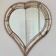 Large vintage Spanish Venetian-style wall mirror, brass, 1980s Hollywood Regency