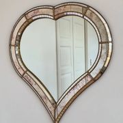 Large vintage Spanish Venetian-style wall mirror, brass, 1980s Hollywood Regency