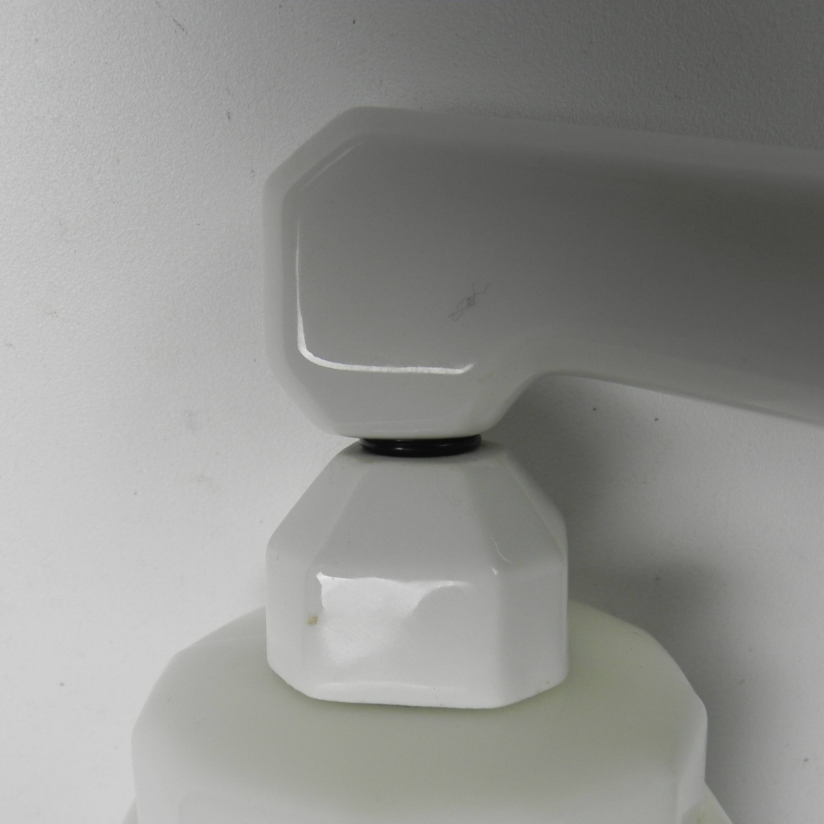 Art Deco wall light in porcelain with opaline shade, 1930s.
