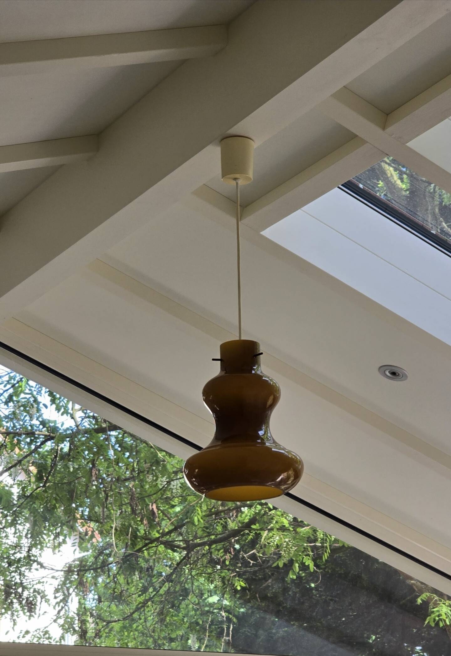 Brown suspension by Massimo Vignelli for Gino Vistosi, Murano.