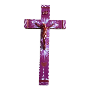 Croix jesus in  pink