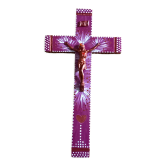 Croix "jesus in  pink"