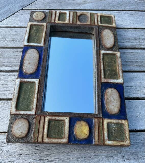 Sblime Vallauris ceramic mirror “Les Argonautes” signed