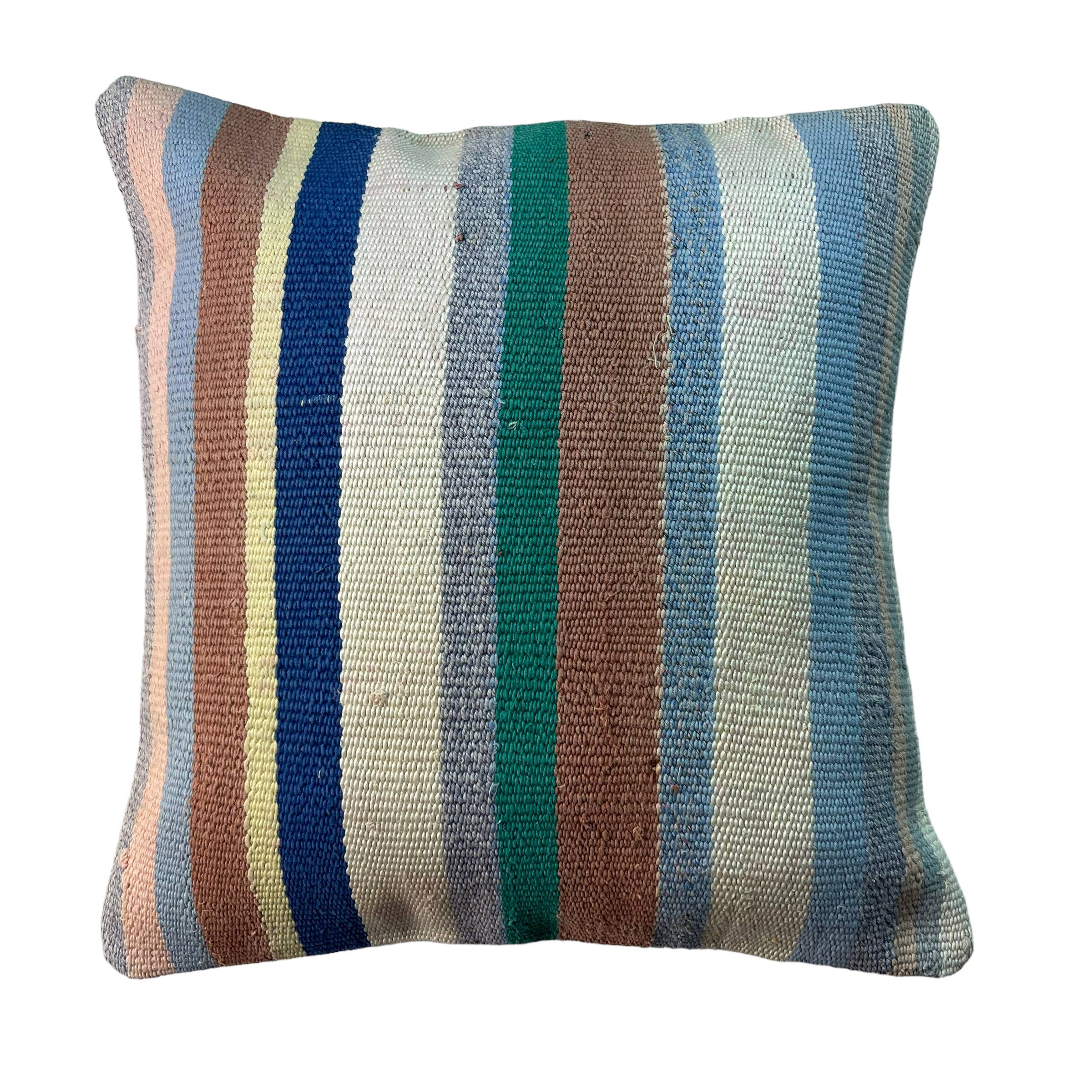 Vintage turkish kilim cushion cover , 45 x 45 cm