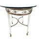 Brass Coffee Table with an Oval Glass Top in the Style of Pierluigi Colli