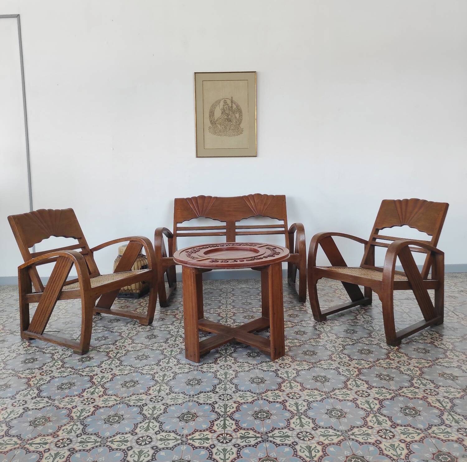 Burmese teak garden furniture