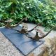 3 vintage Italian baroque brass coat hooks