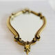 Small antique mirror in baroque style – gold frame in bronze or brass.