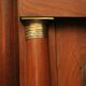 Mahogany pediment and half-column mirror and 118x91cm Empire-style bronze ornament