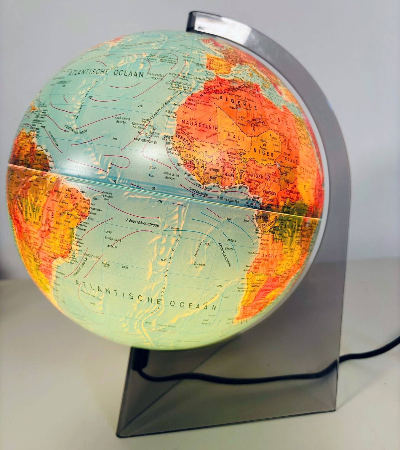 Vintage Illuminated Globe • Scan Globe AS • Plexiglas • 1983