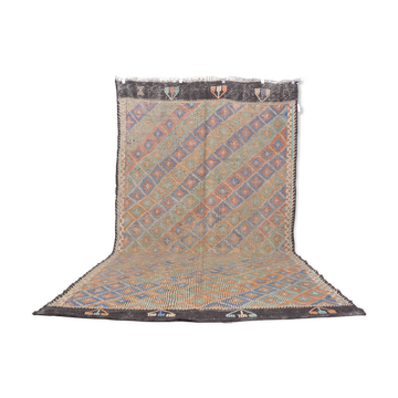 Tapis Kilim Oushak tribal tissé à la main sku 1896