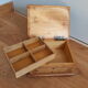 Jewelry box with wooden compartments