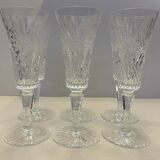 6 flutes en cristal taillé