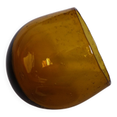 Coupe vase en verre bullé soufflé signé Biot
