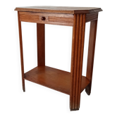 Art Deco side table from the 1940s in solid oak.