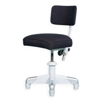 Vintage Gispen office chair from the 1960s, industrial Hoffmann.