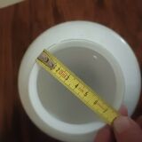 Pair of spherical lampshades in opaline.