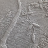 Old linen yarn embroidered and monogrammed