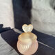 Set of vintage glass pink perfume bathroom jars