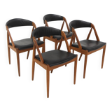 Set of 4 "model 31" Kai Kristiansen chairs, Denmark, 1960s