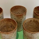 Large pyrite stoneware glasses