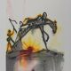 Salvador Dali: Horses, the workhorse, signed lithograph