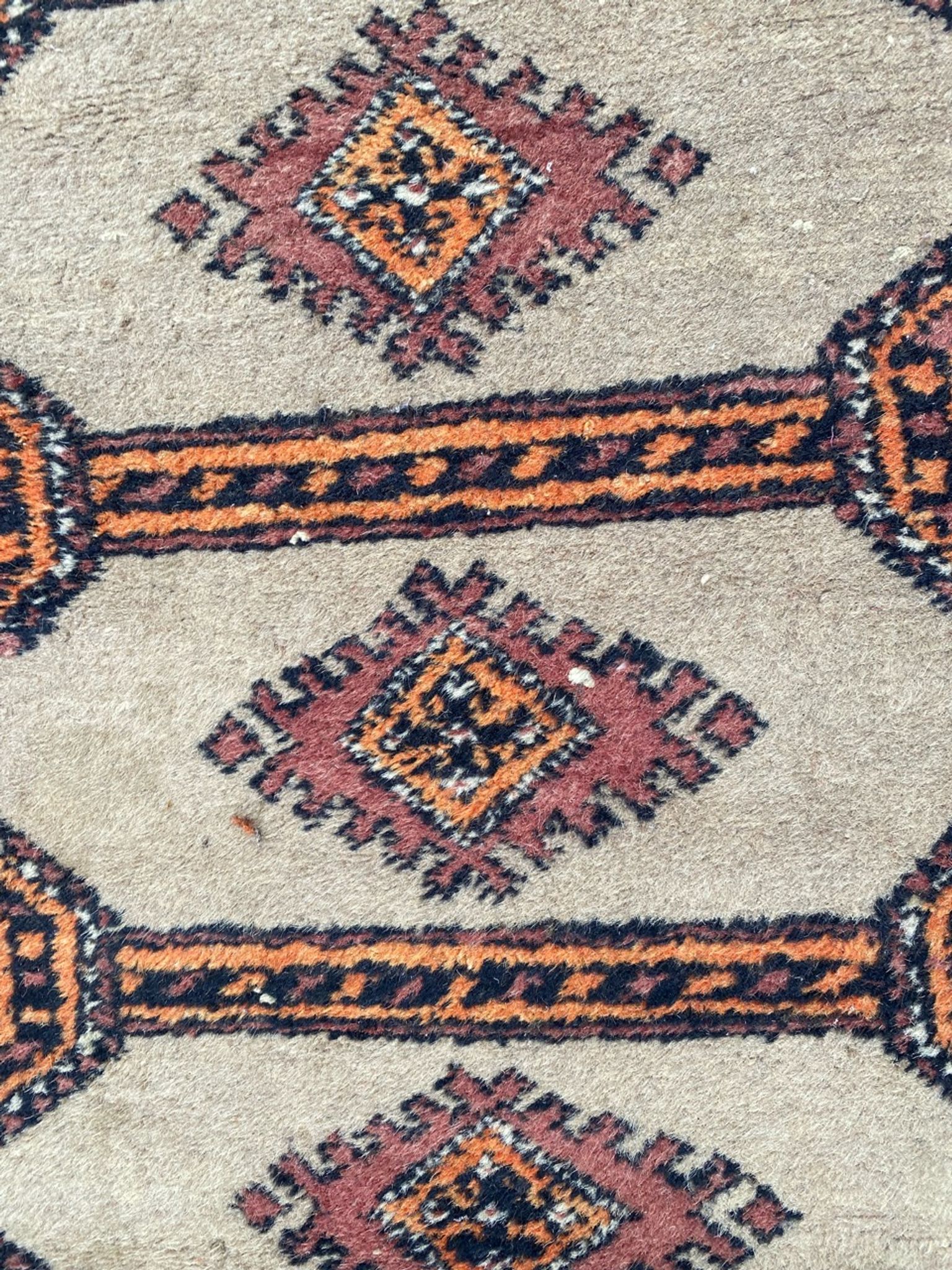 Tapis vintage pakistan dessins bokhara fait main 124x186 cm