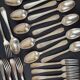 Cutlery set 37 pieces silver metal Art Deco