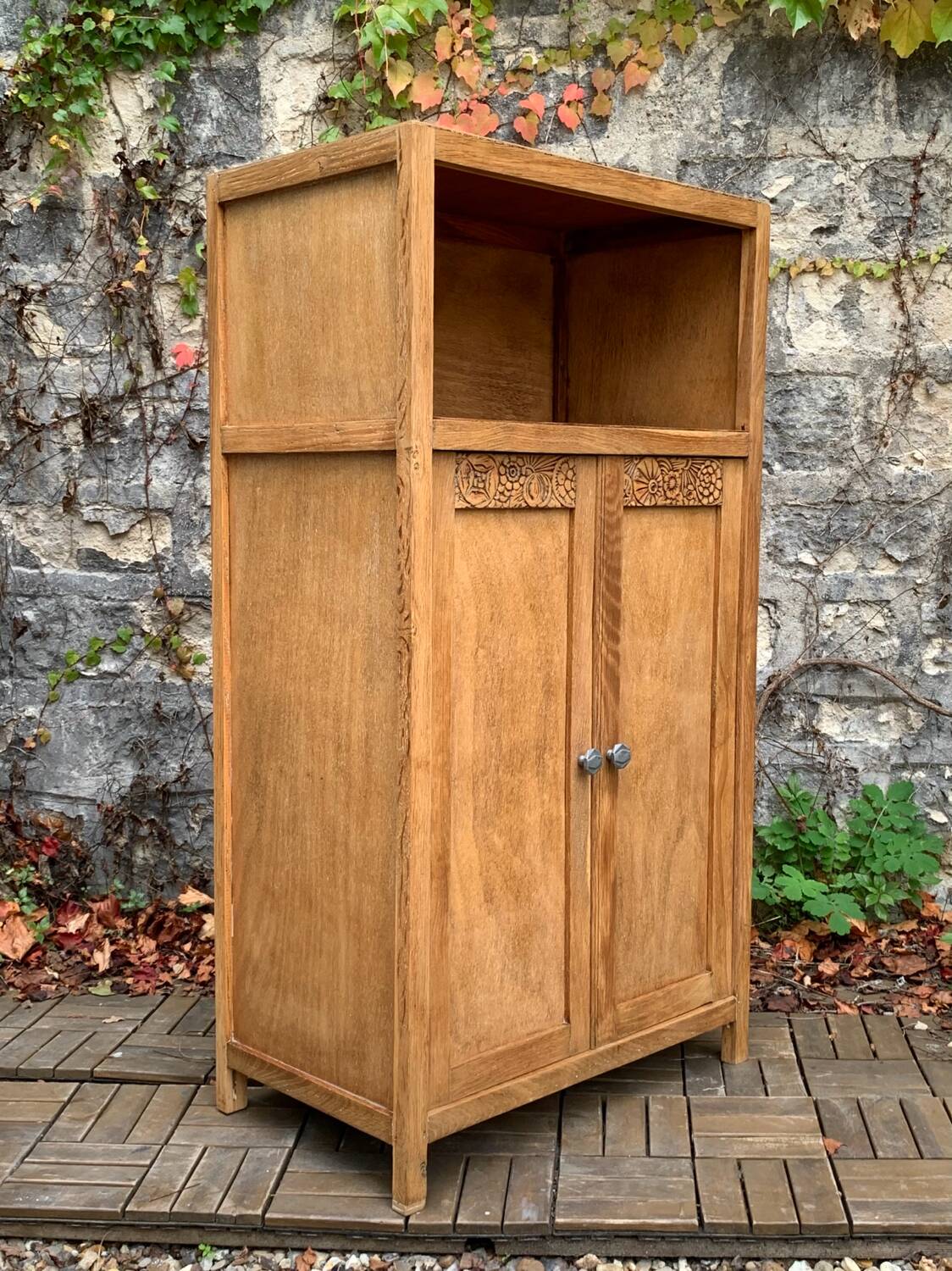 Buffet parisien art déco bois brut 1930