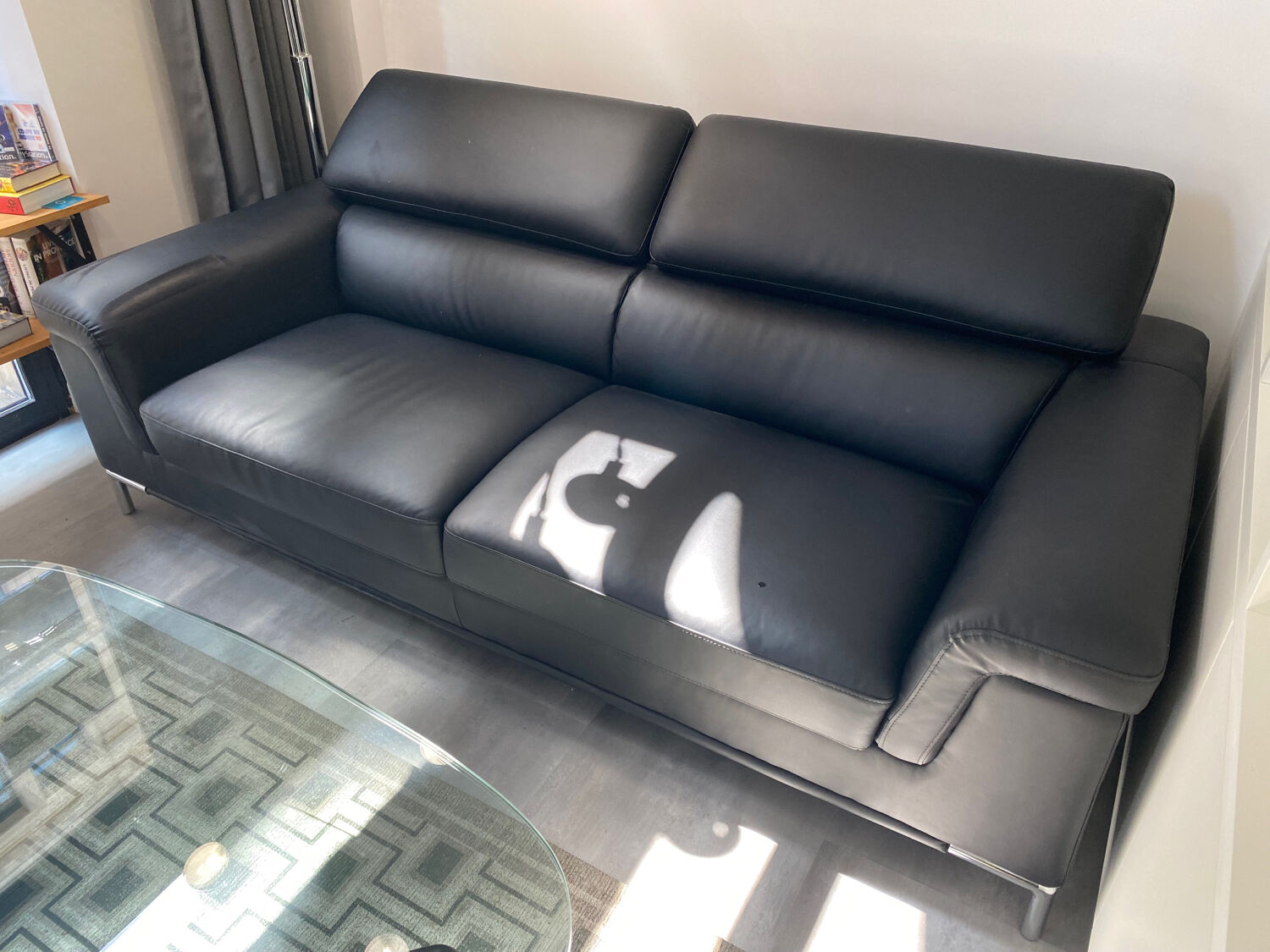 3-seater leather sofa