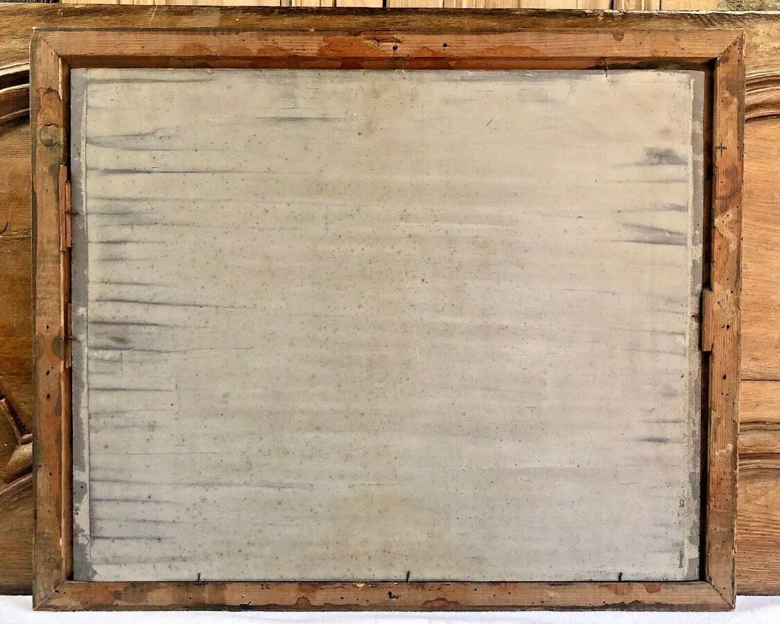 François Félix Roubaud Still life oil on wooden panel bouquet roses peonies XIX