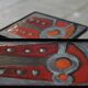 2 nesting varnished ceramic coffee tables - the brothers jean & robert cloutier 1950