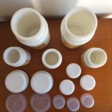 Lot of spice pot Made in Italy Opal Glass - vintage