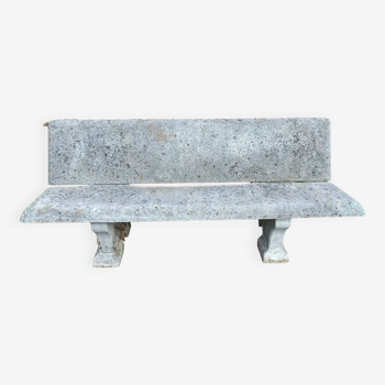 Concrete and reconstituted stone garden bench
