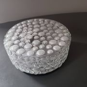 Ceiling lamp wall lamp globe glass molded metal base space age vintage