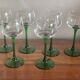 6 glasses on foot Alsace wine France