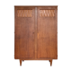 Vintage oak and rattan cabinet