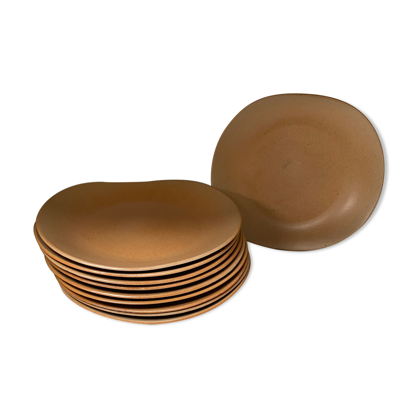 8 vintage stoneware plates