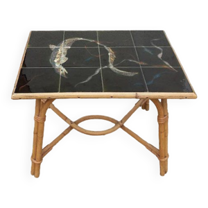 Table basse rotin