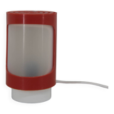 Red and white plastic space age table lamp, 1960s